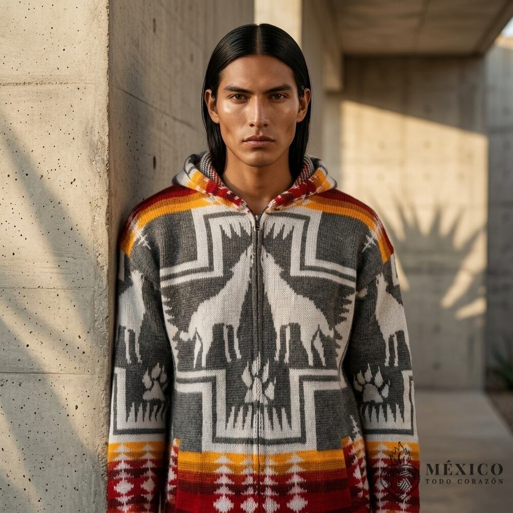 Knit jacket andean fits best XL